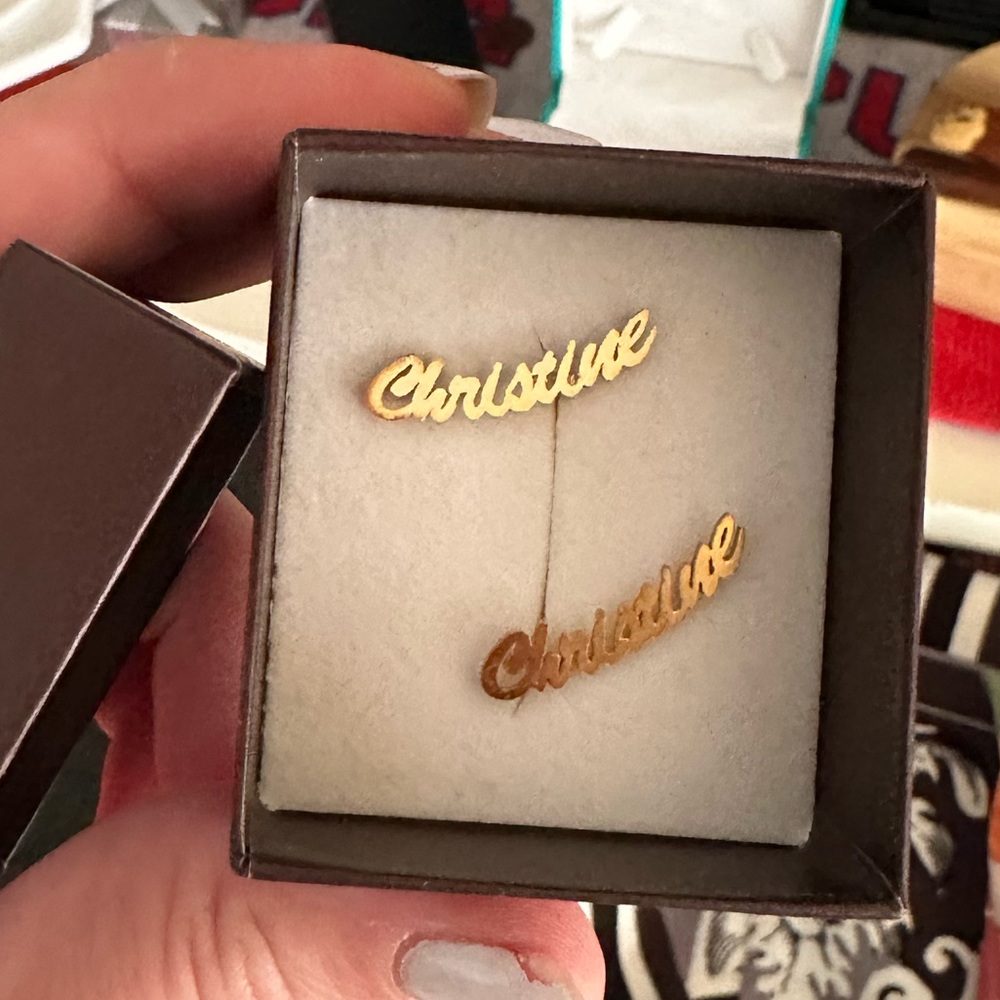 Gold “christine” earrings